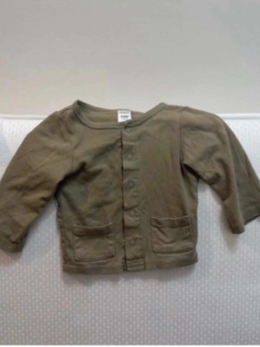 Carter's Olive Baby Button-Front Cardigan